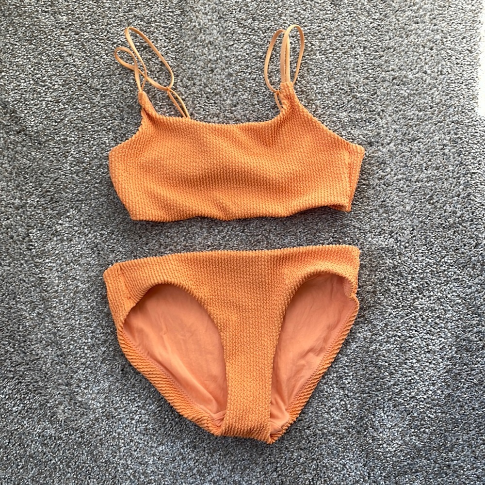 Orange Crinkled Bikini H&M